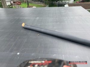 Roll of Black Membrane On Black Membrane Roofing