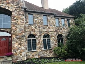 Two Story House with Stone Siding